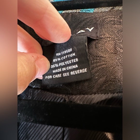 Vintage Neslay Paris Statement Jacket, Artsy Blue Metallic Embroidered Patchwork - Picture 11 of 13